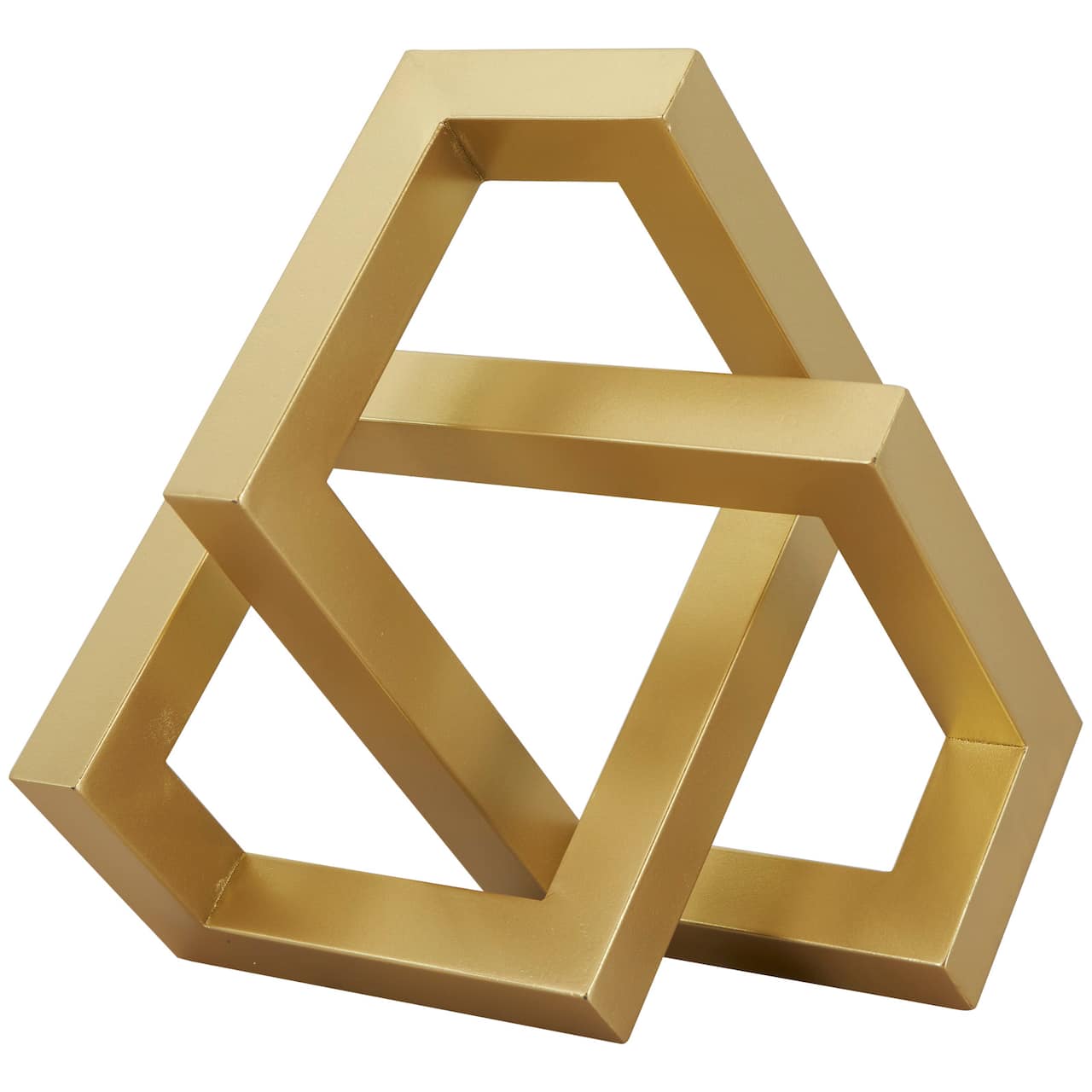 13.5" Iron Geometric Abstract Shaped Sculpture Décor
